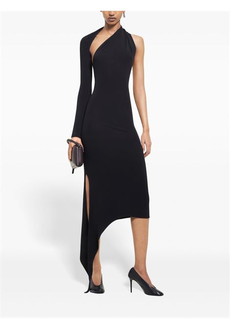 long slash crepe dress woman black COURRÈGES | 424JRO523JS01459999