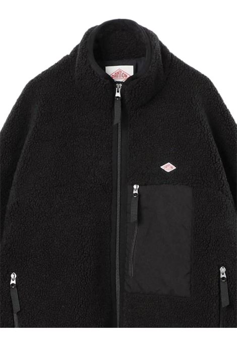 insulation light boa stand collar jacket woman black DANTON | DT-A0194BLACK