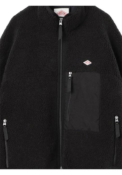insulation light boa stand collar jacket man black DANTON | DT-A0195BLACK