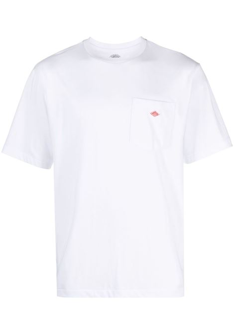 pocket t-shirt uomo bianca DANTON | DT-C0198WHITE