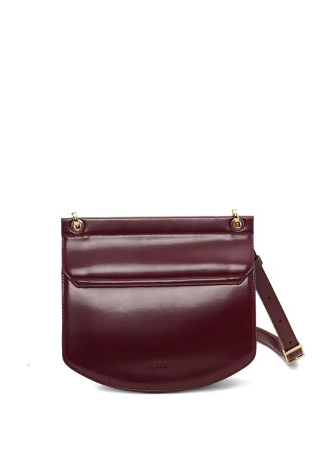 borsa apo-g small chain donna borgogna GANNI | A6744730