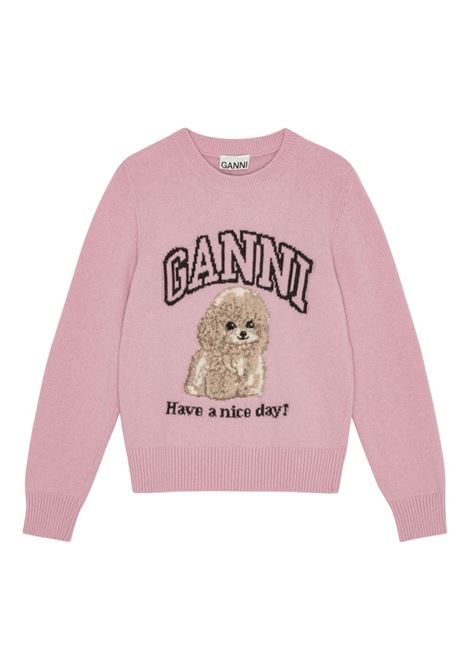 poodle jumper woman pink GANNI | K2499868