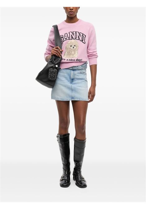 poodle jumper woman pink GANNI | K2499868