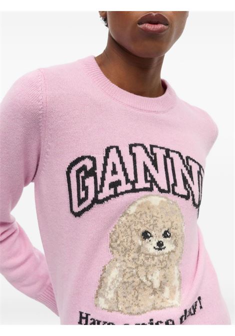 poodle jumper woman pink GANNI | K2499868