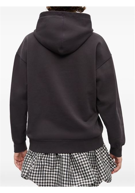 animal print hoodie woman black GANNI | T4270252