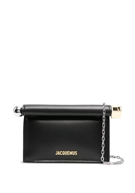 le petit pochette rond carrè bag woman black JACQUEMUS | BAW00392AC27L14990