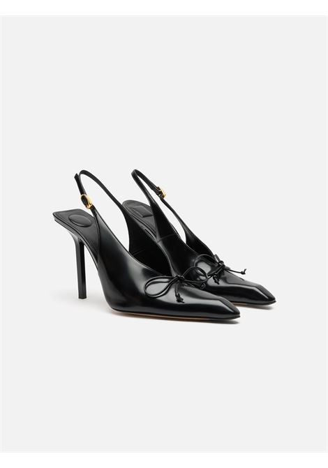 sandali con tacco le slingback cubisto donna neri JACQUEMUS | FOW00137AC18A03990
