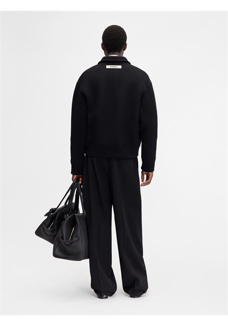 giacca le bomber feltro uomo nero JACQUEMUS | OUM00107BW00429990