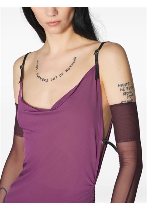 abito lungo asymmetric donna rosa MUGLER | 25F3RO169860113527