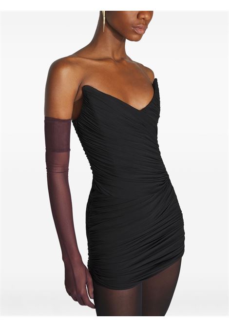 draped mini dress woman black MUGLER | 25F3RO176460111999
