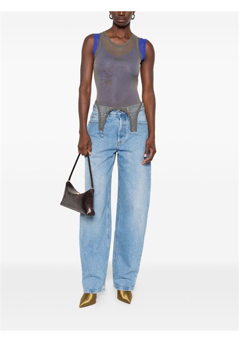 body yayered mesh donna salvia e blu MUGLER | 25F3TS0125891B6020