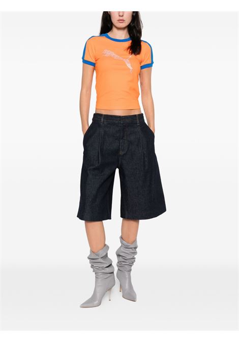 t-shirt t7 slim donna arancione PUMA | 63618445
