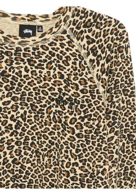 maglia raglan thermal basic uomo leopard STÜSSY | 1140356923