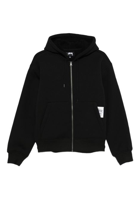 waxed cotton work jacket man black STÜSSY | 1158590001