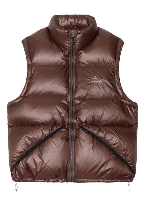 gilet imbottito micro ripstop uomo marrone STÜSSY | 1158951001
