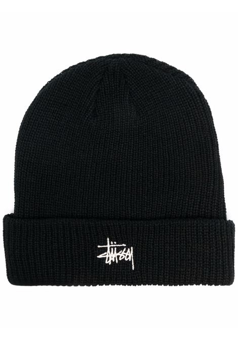 cappello basic cuff beanie uomo nero STÜSSY | 13210190001