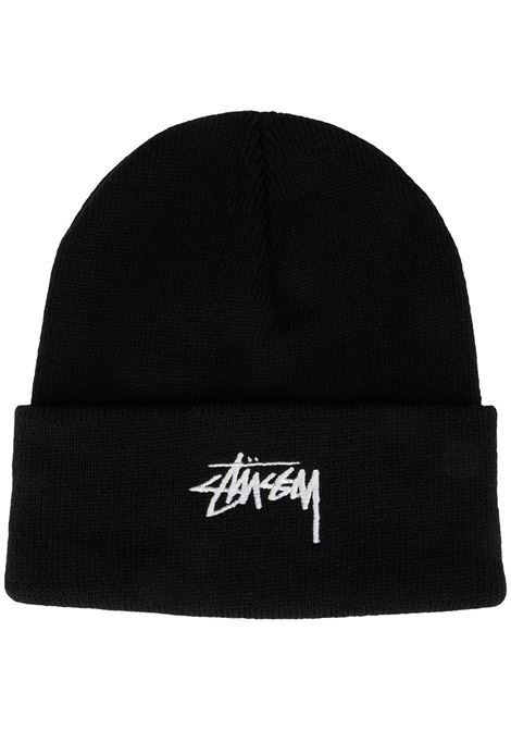 cappello stock cuff beanie uomo nero STÜSSY | 13210200001