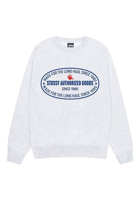 felpa authorized crew uomo grigia STÜSSY | 19151220062