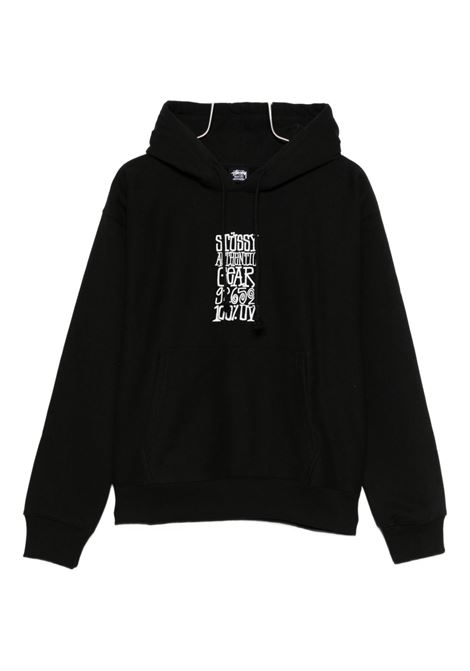 felpa authentic gear hood uomo nera STÜSSY | 19251240001