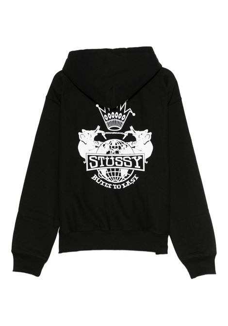 built to last zip hood uomo nera STÜSSY | 19751250001