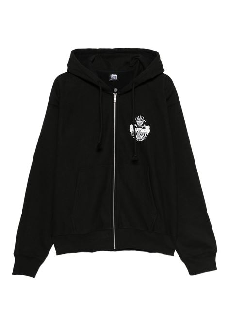 built to last zip hood uomo nera STÜSSY | 19751250001