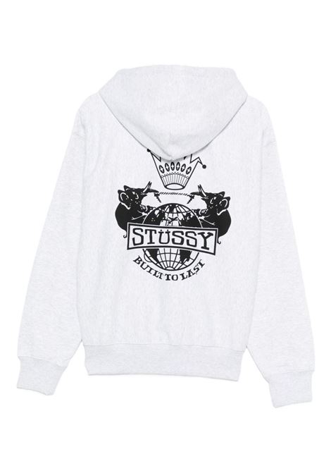 built to last zip hood uomo grigia STÜSSY | 19751250062