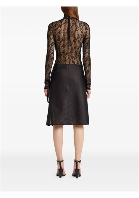 top lace mockneck donna nero COURRÈGES | 325CTO444PA01329999