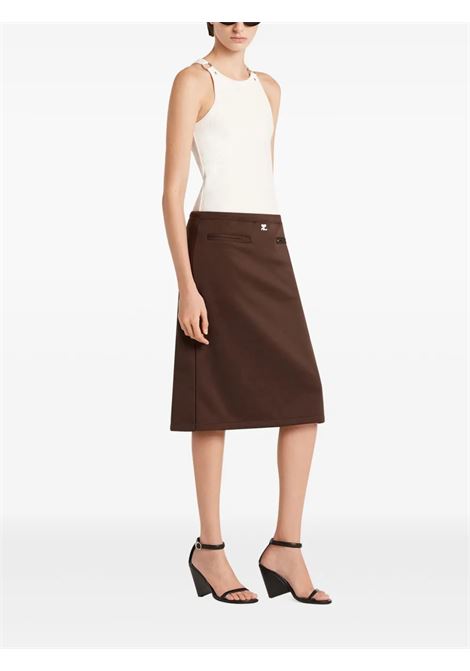 tank top buckle 90's rib woman bianco COURRÈGES | 325JDE142JS01940001