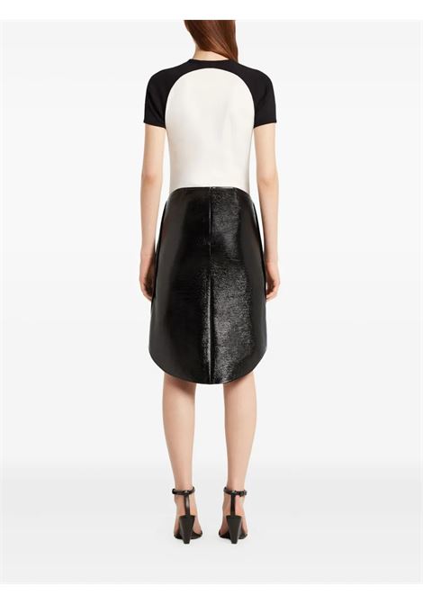 circle contras t-shirt woman black and white COURRÈGES | 325JTS214JS02030098