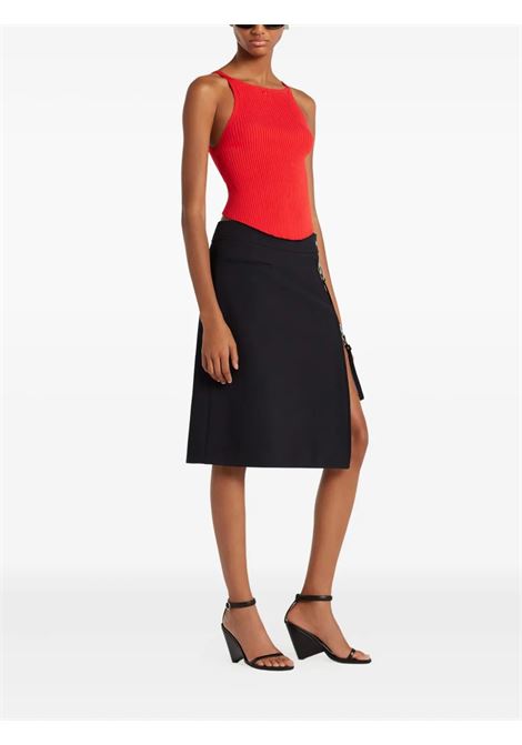 top circle rib knit donna rosso COURRÈGES | 325MTO450FI00014040