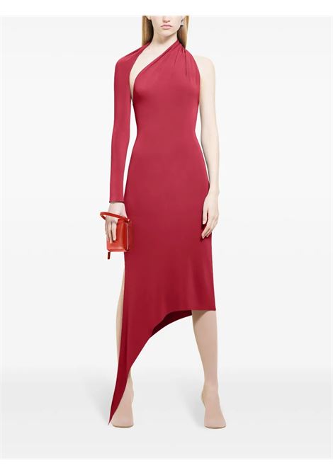 long slash crepe dress woman grenat COURRÈGES | 424JRO523JS01454031