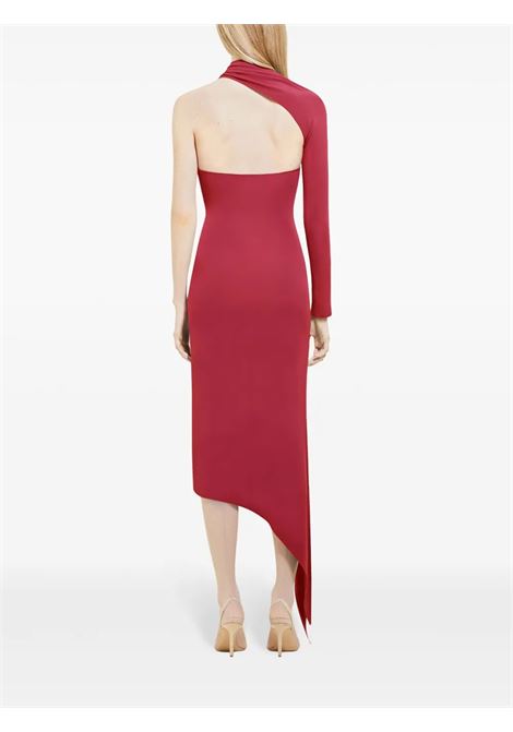long slash crepe dress woman grenat COURRÈGES | 424JRO523JS01454031