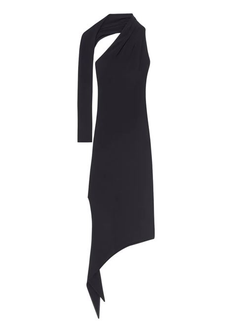 long slash crepe dress woman black COURRÈGES | 424JRO523JS01459999