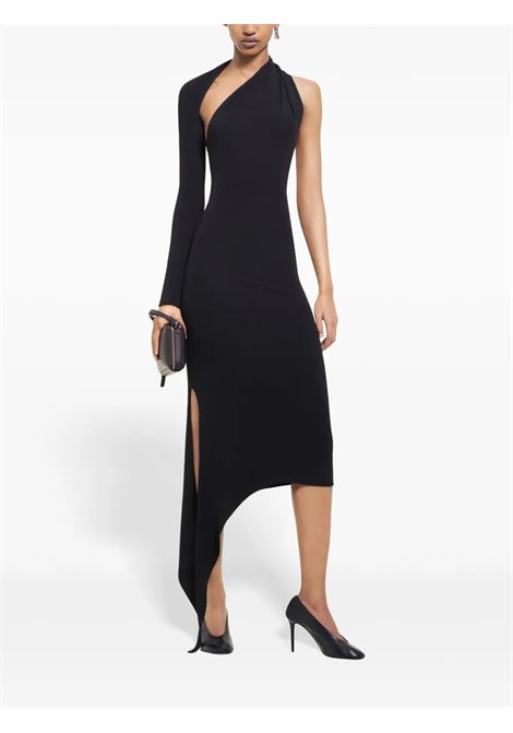 long slash crepe dress woman black COURRÈGES | 424JRO523JS01459999