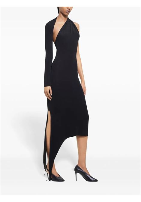 long slash crepe dress woman black COURRÈGES | 424JRO523JS01459999