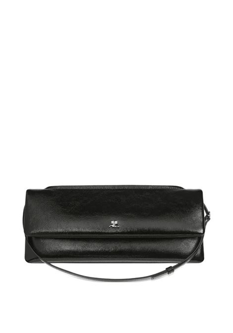 cuff naplack leather clutch woman black COURRÈGES | 425GSA202CR00439999