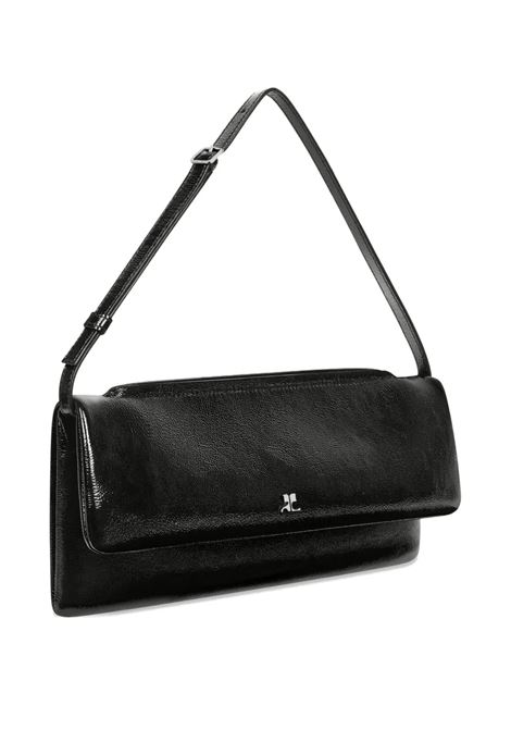 cuff naplack leather clutch woman black COURRÈGES | 425GSA202CR00439999