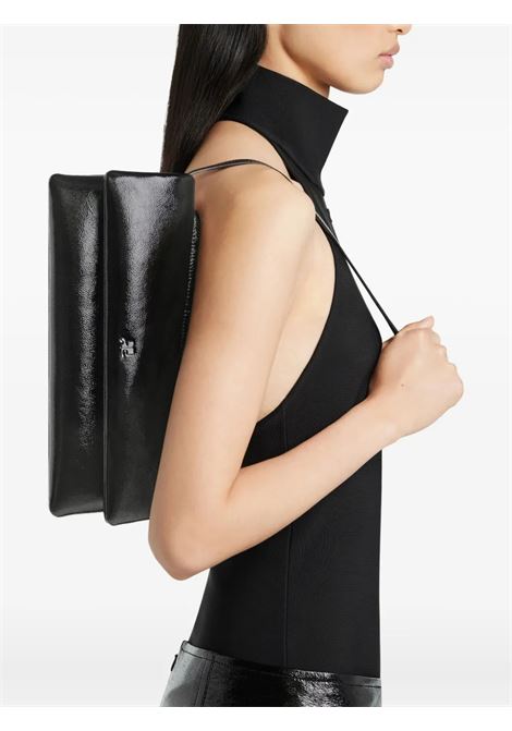 cuff naplack leather clutch woman black COURRÈGES | 425GSA202CR00439999