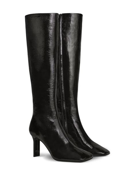 square toe vinyl botts woman black COURRÈGES | 425SBT065VY00149999