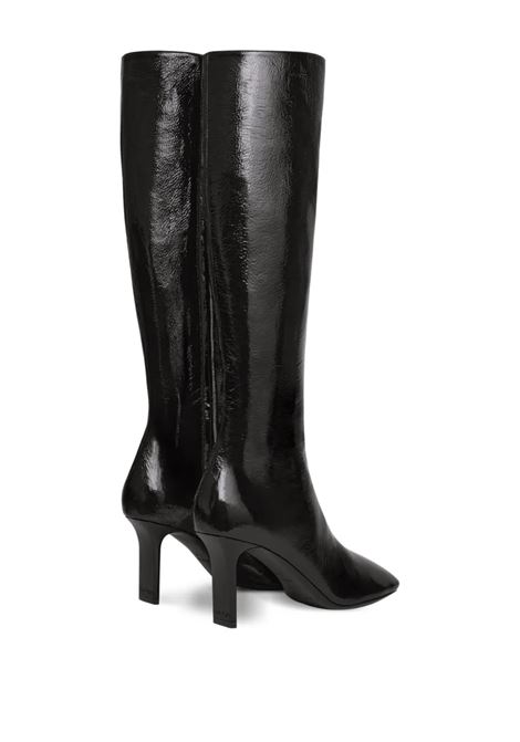 square toe vinyl botts woman black COURRÈGES | 425SBT065VY00149999