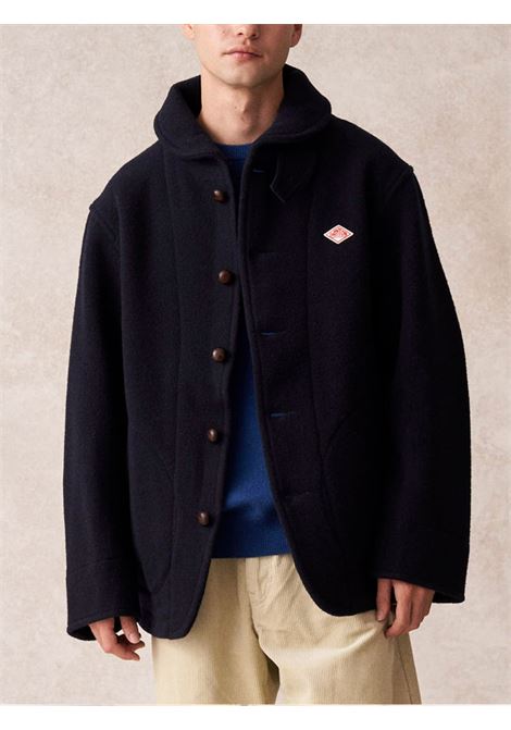 round collar jacket man navy DANTON | DT-A0032NAVY
