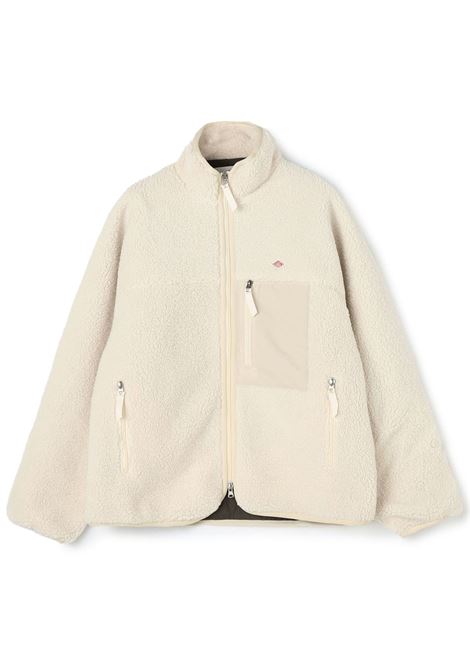 insulation light boa stand collar jacket man white oyster DANTON | DT-A0195OYSTER