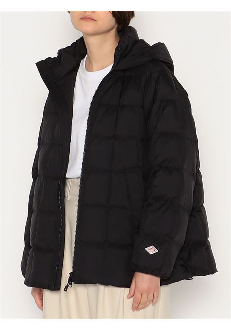 nylon taffeta square quilted down jacket woman black DANTON | DT-A0567BLACK