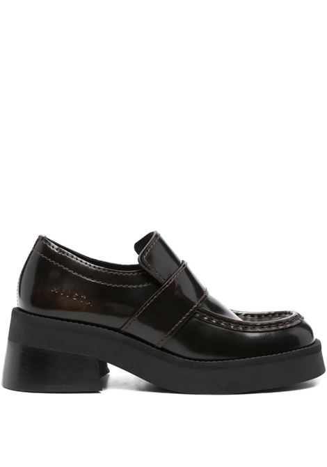 mocassini con tacco lib donna marrone e neri MIISTA | E8_3770BROWN/BLACK