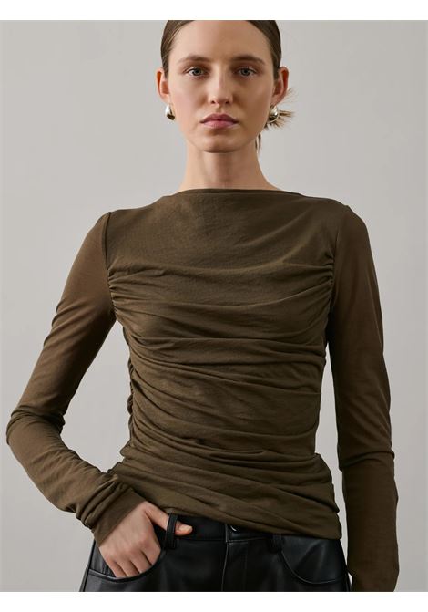 t-shirt gaia donna marrone khaki SOEUR | TSH0135GAIAMAR7025W