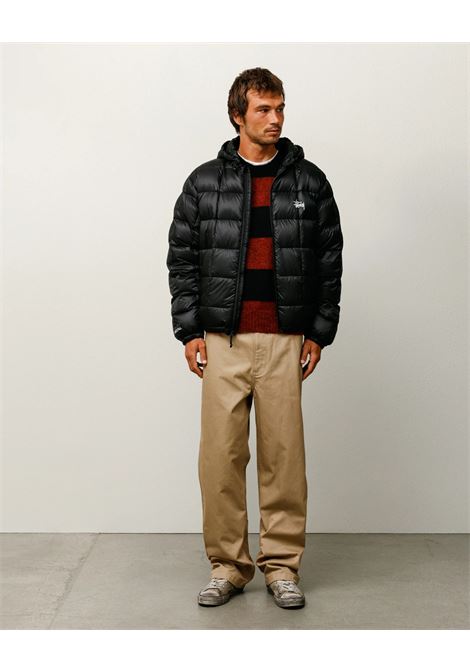 midweight hooded puffer man black STÜSSY | 1158560001