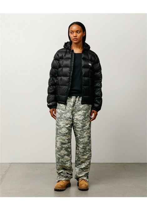 midweight hooded puffer man black STÜSSY | 1158560001