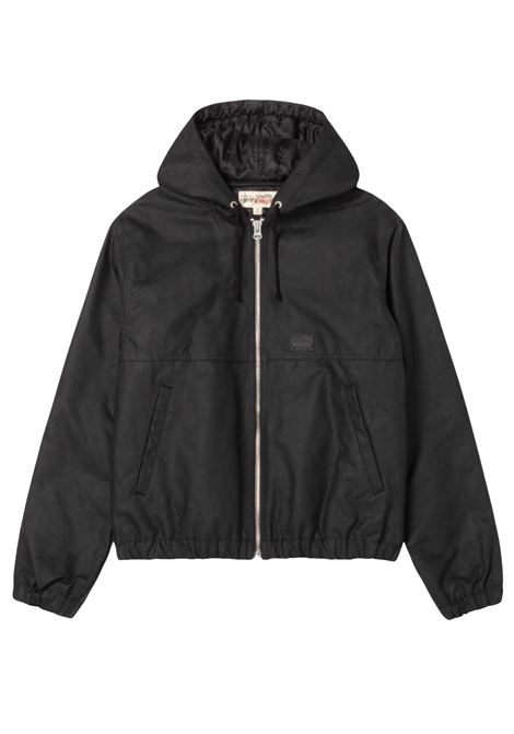 waxed cotton work jacket man black STÜSSY | 1158590001
