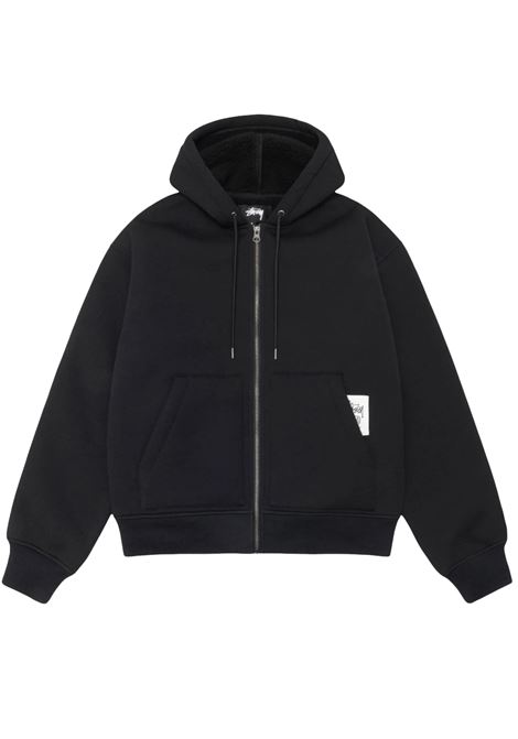 bonded sherpa lined hood man black STÜSSY | 1185850001