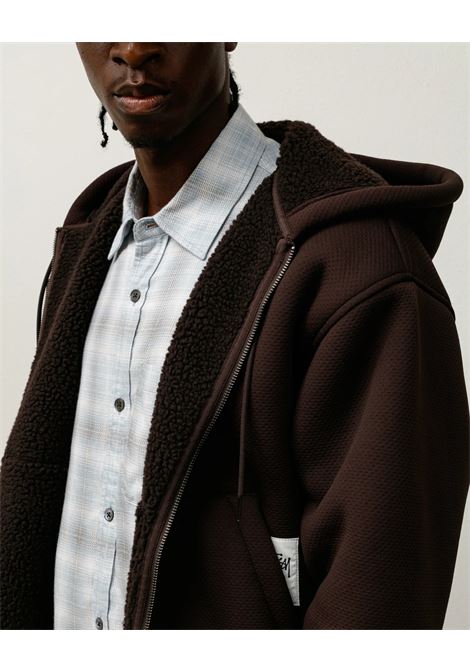 bonded sherpa lined hood man brown STÜSSY | 1185851001
